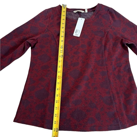 Soft Surroundings Jeri Jacquard Multi Floral Top Size PM 10/12 NWT - Picture 8 of 17